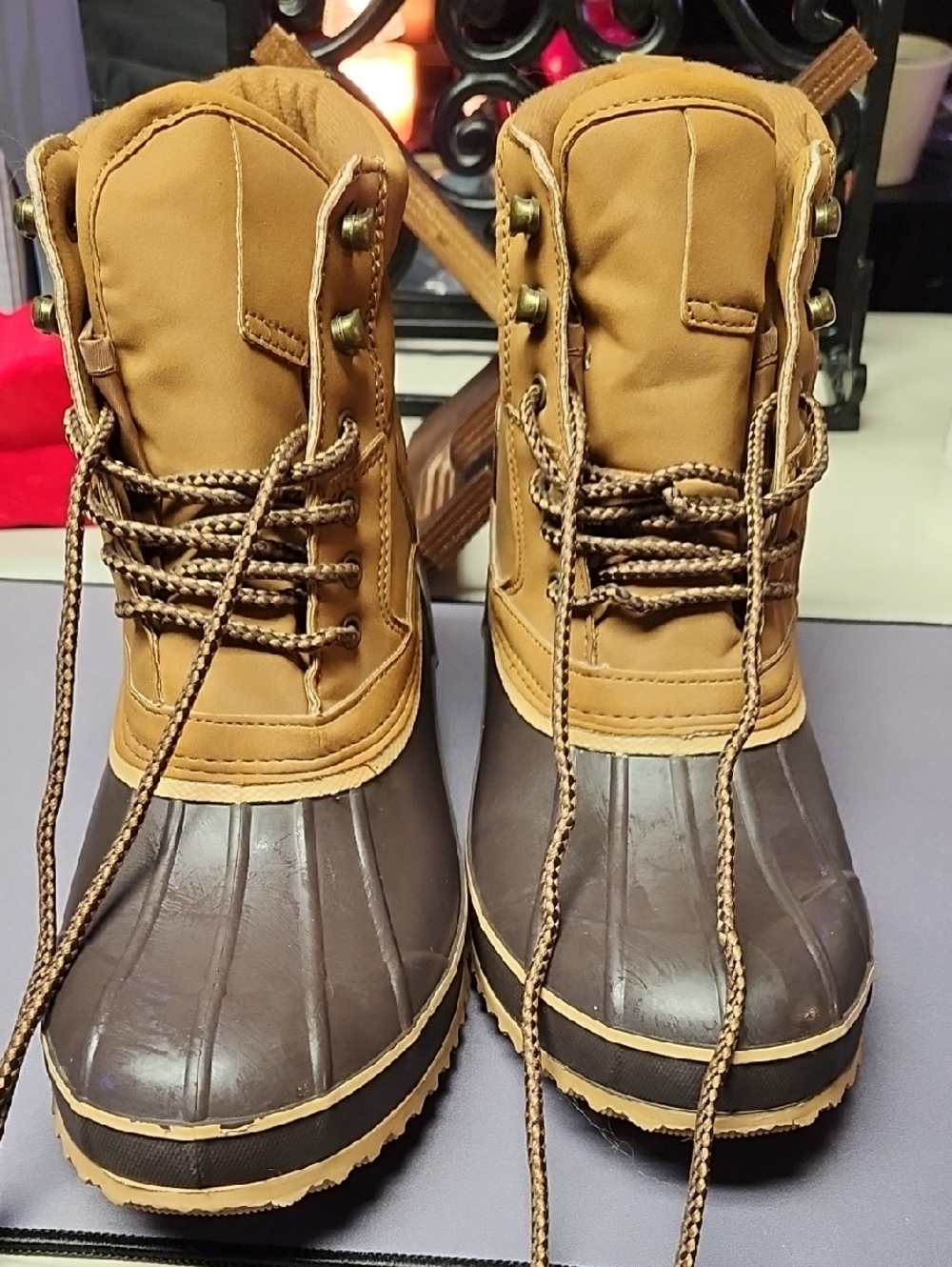 Maurices Brown and Tan Duck Boots